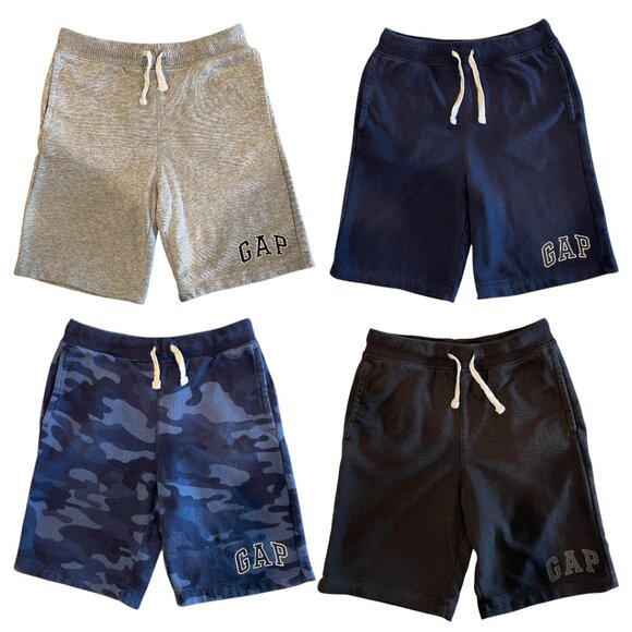 Kids Boys Gap Logo Pull-On Shorts Jogger Set of 4 Size XXL (14/16) Multi Color - Picture 1 of 9